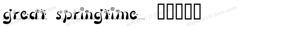 Great Springtime字体转换
